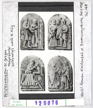 Vorschaubild Petershausen, St. Gregor: Hauptportal, Seitenreliefs nach N. Hug Diasammlung